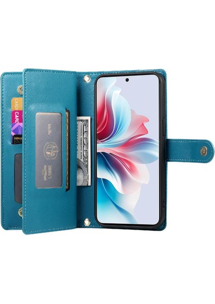 Oppo Oppo 11F Kickstand Cüzdan Bölmesi Bilek Kayışı Kartı Için Flip Case (Yurt Dışından) indirimleri