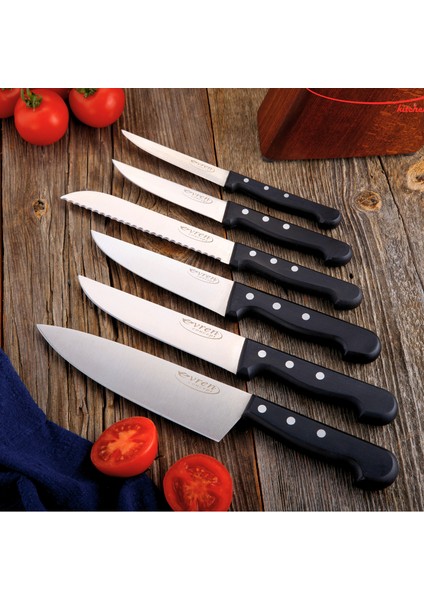 7 Parça Superior Stantlı Bıçak Seti (Sebze, Ekmek, Mutfak, Et, Büyük Et, Şef Bıçağı + Stant) fiyatları
