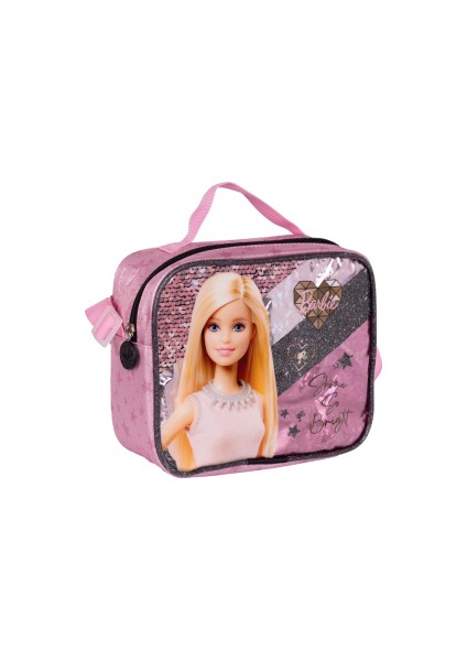 Barbie Çocuk Okul Beslenme Çantası Pudra Pembe