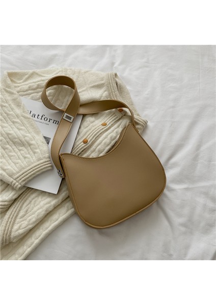 Kadınlar Için Dokulu Çantalar 2024 Sonbahar Yeni Moda Moda Tek Omuz Koltuk Altı Çantası Tek Omuz Crossbody Dokulu Kova Çantası (Yurt Dışından)