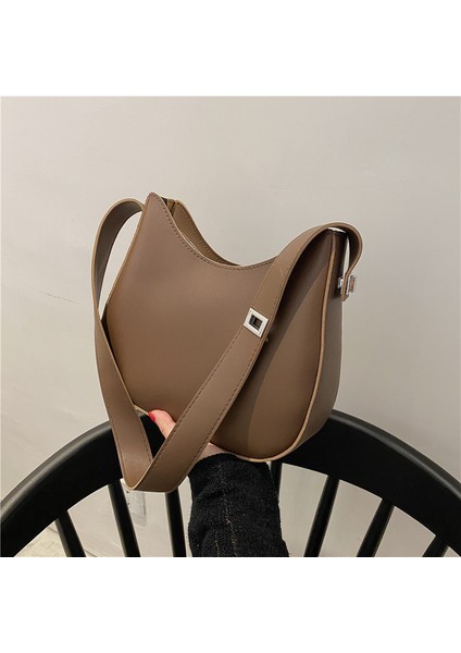 Kadınlar Için Dokulu Çantalar 2024 Sonbahar Yeni Moda Moda Tek Omuz Koltuk Altı Çantası Tek Omuz Crossbody Dokulu Kova Çantası (Yurt Dışından)