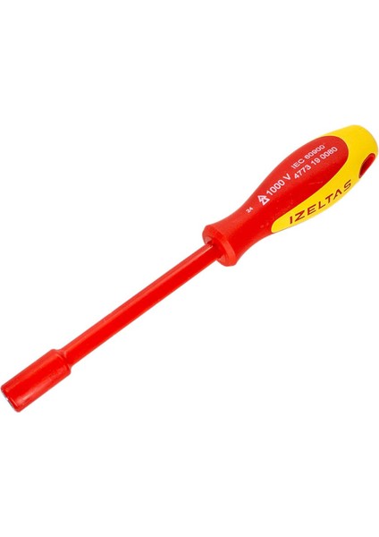 Izeltaş 4773190080 1000V Süngüsü Izoleli Lokma Uçlu Tornavida 8 mm