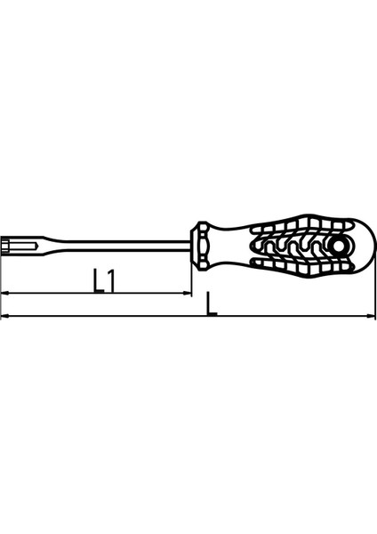 Izeltaş 4773190080 1000V Süngüsü Izoleli Lokma Uçlu Tornavida 8 mm