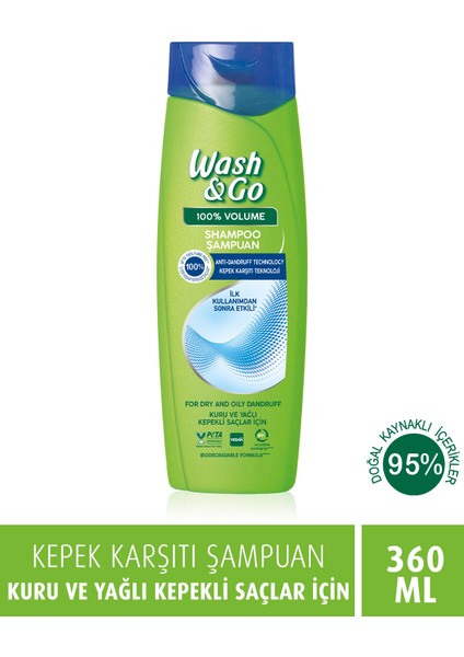 Wash&go Kepek Karşıtı Şampuan 360 ml