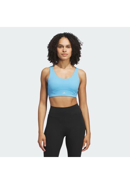 Adıdas IU1673 All Me Luxe Medium-Support Mavi Sporcu Sütyeni