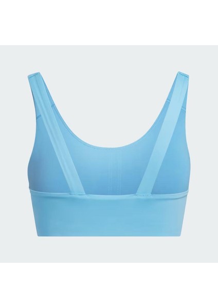 Adıdas IU1673 All Me Luxe Medium-Support Mavi Sporcu Sütyeni modelleri