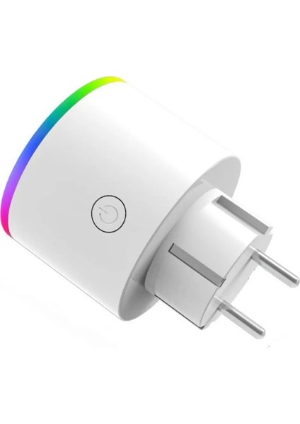 The Wlue Rgb Işıklı Akım Korumalı 2.4g Wifi Akıllı Priz 16A Tuya Destekli App Kontrol Smart Plug