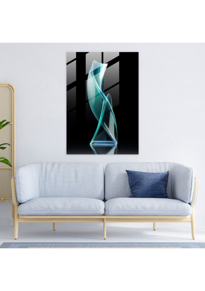 Cam Sanatı: Modern Soyut Heykel - Gerçekçi Cam Heykel, Cam Baskı, Cam Sanatı, Ev Dekorasyonu, 30X45 fiyatları