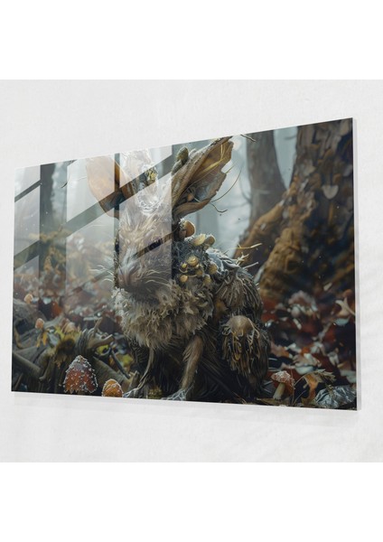 Melez Yaratıklar Cam Sanatı - Gerçeküstücülük Sanatı, Modern Sanat, Cam Sanatı, Ev Dekorasyonu, 45X30
