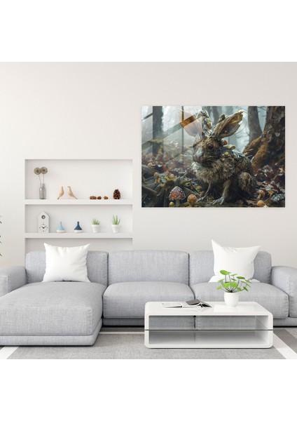 Melez Yaratıklar Cam Sanatı - Gerçeküstücülük Sanatı, Modern Sanat, Cam Sanatı, Ev Dekorasyonu, 45X30