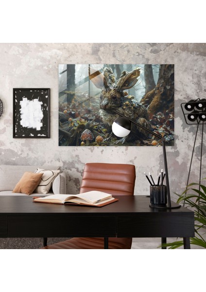 Melez Yaratıklar Cam Sanatı - Gerçeküstücülük Sanatı, Modern Sanat, Cam Sanatı, Ev Dekorasyonu, 45X30