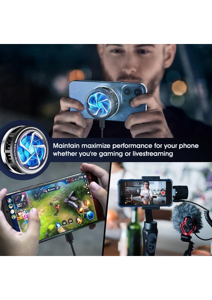 Magsafe Telefon Soğutucu S9 Çipli Telefon Soğutma Fanı Apple iPhone/android Radyatör