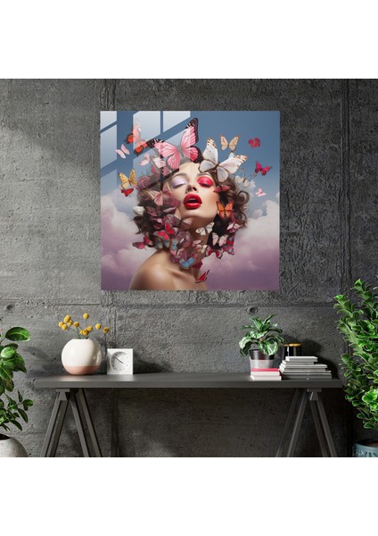 Dreams Kiss Cam Baskı - Öpücük, Cam Baskı, Modern Sanat, Kompozisyon, 30X30