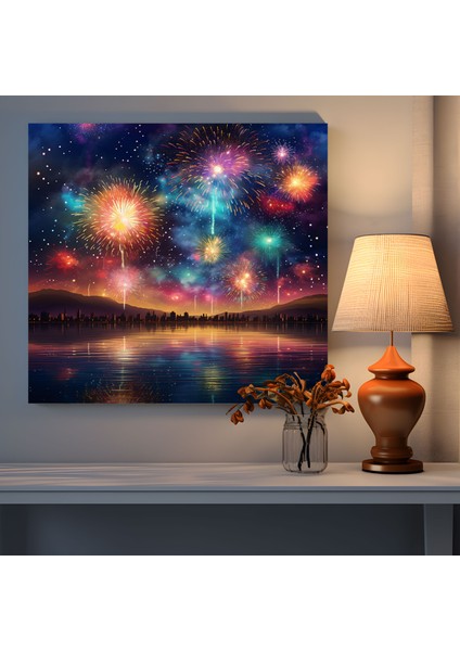 Parıltılı Kanvas Tablo - Muhteşem - Parıltılı, Duvar Dekorasyonu, Şenlikli, Canlı Bir Atmosfer, 30X30 fiyatları