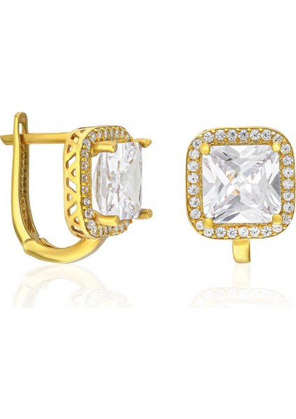 Baget Zirkon Tek Taş Küpe