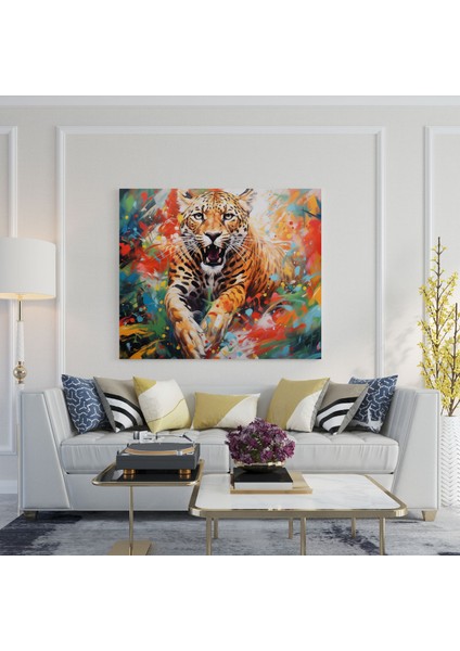 Çita Duvar Tablosu - Dinamik Orman - Çita, Kanvas Tablo, Çita Duvar Dekorasyonu, Kanvas Tablo, 30X30 fiyatları