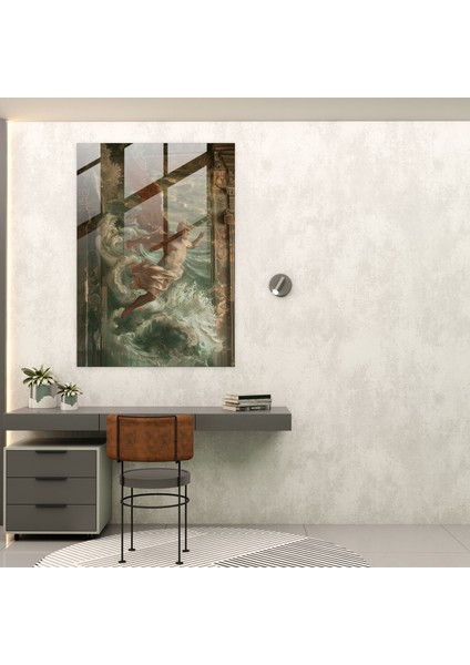Efsanevi Yaratıklar Cam Baskı Duvar Dekorasyonu - Raffaello Sanzio, Raffaello Sanzio, Efsanevi Yaratıklar, 30X45