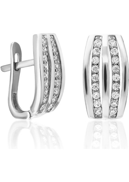 Taşlı Çift Çizgili Küpeler fiyatları