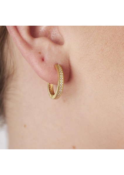 Yuvarlak Taşlı Küpeler modelleri