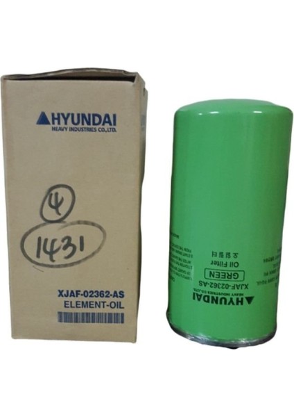 Hyundaı XJAF-02362-AS Yağ Filtresi R140LC-7A