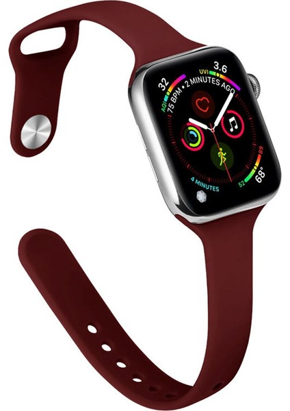 Apple Watch 44MM Klasik Kordon - Bordo 13