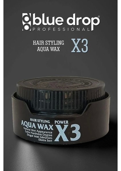 Blue Drop Aqua Hair Wax Power X5 Siyah 150 ml