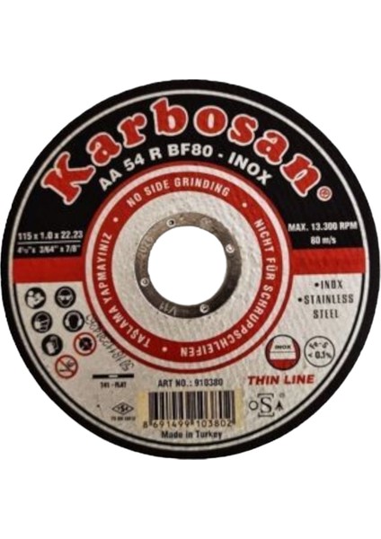 Kesici Disk 115 x 1.0 x 22.23