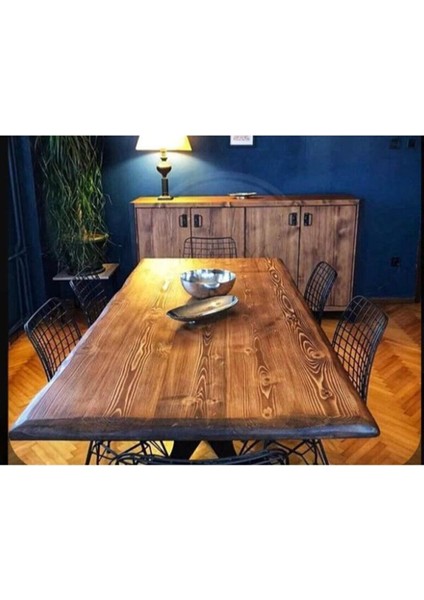 Ahşap Kütük Masa Tablası 160X 80 Ayaklar Hariç (Sadece Tabla )