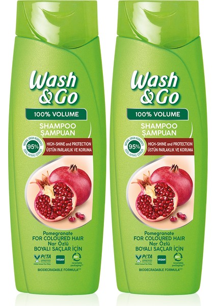 Wash&go Nar Özlü Şampuan 360 ml X2 Adet