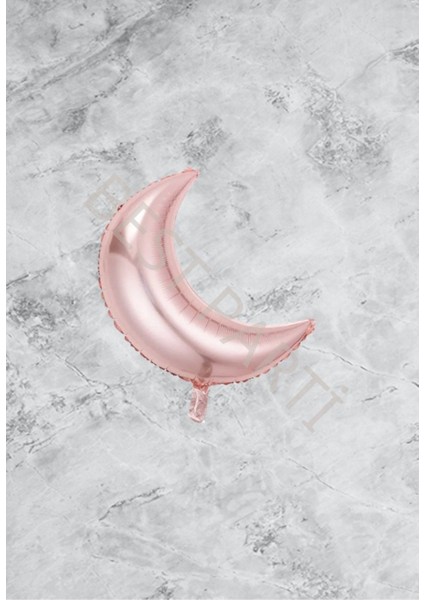 Rose Gold Renk Ay Şeklinde Folyo Balon 45X38 cm