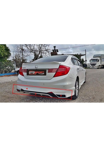Honda Civic Fb7 Arka Tampon Eki Fiberglass Boyasız