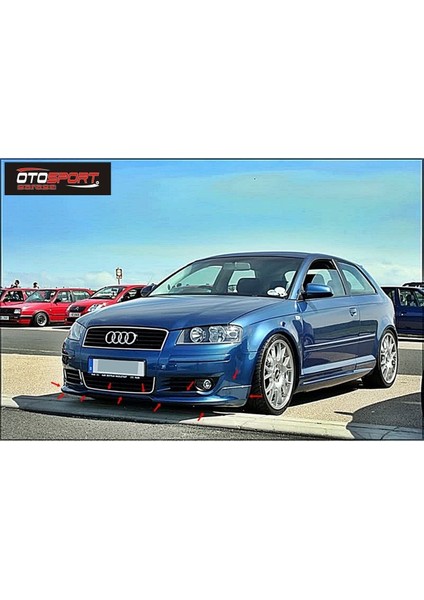 Audi A3 Vorteks Ön Tampon Eki Fiberglass Boyasız