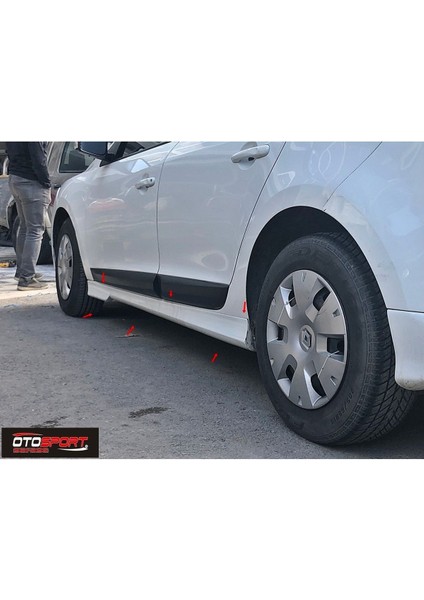 Renault Megane 3 - 4 Kapı Marşpiyel Sağ Sol Takım Fiberglass Boyasız