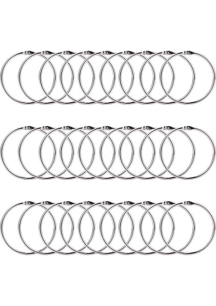 2 Inç 50 Paket Gevşek Yaprak Bağlayıcı Halkalar, Nikel Kaplama Çelik Bağlayıcı Halkalar, Anahtarlık Anahtarlıklar, Metal Halkalar (Yurt Dışından)