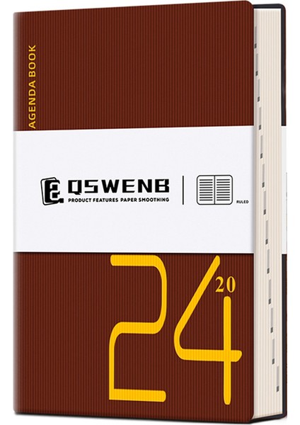 2024 Günlük Defter, Kadın Erkek Için 360 Sayfa Ciltli Deri Defter, 5.7x8.3ınch, Kahverengi (Yurt Dışından)