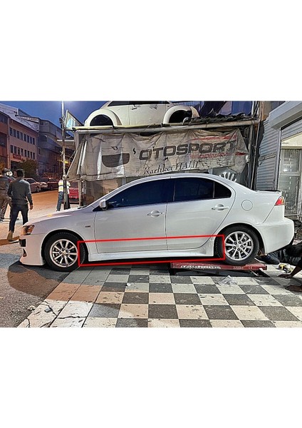 Mitsubishi Lancer Uyumlu Evo Marşpiyel Sağ Sol Takım Fiberglass Boyasız