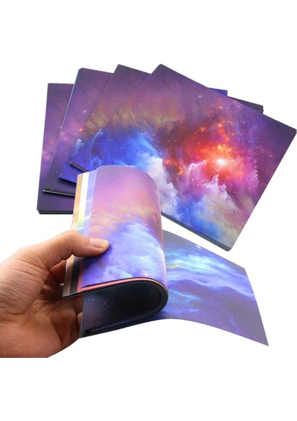 200 Yaprak Galaxy Uzay Yıldızları Desen Kağıdı, Sanat El Sanatları Için Çift Taraflı Renkli Kağıt (6x6 Inç) (Yurt Dışından) modelleri