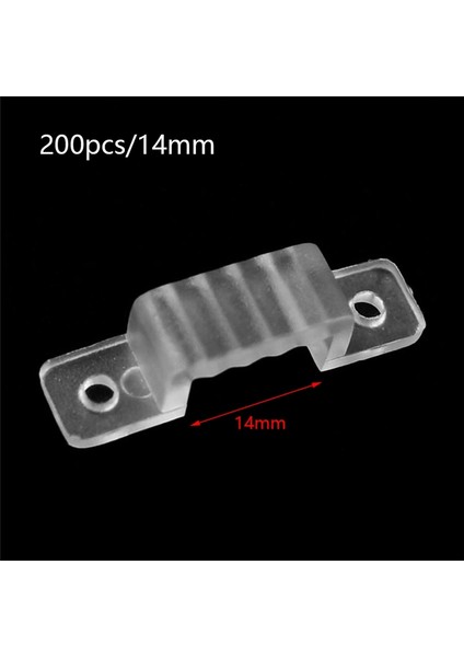 LED Işık Şeridi Montaj Klipsi 5730 / 2835 / 5050 Montaj Tutucu Yarı Saydam Çıtçıt (Genişlik: 14MM, 200 Adet / Paket) (Yurt Dışından) fiyatları