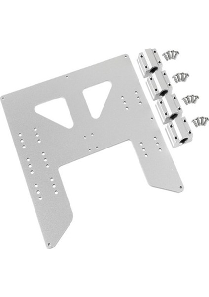 3D Yazıcı Yükseltme Y Taşıma Anodize Alüminyum Plaka A8 Yuvası Desteği Prusa I3 Anet A8 3D Yazıcılar Gümüş (Yurt Dışından)
