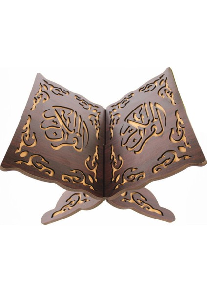 Müslüman Kitaplık Ahşap Içi Boş Orta Ramazan Bayramı Kitaplık Islam Ev Dekorasyonu (Siyah) (Yurt Dışından)