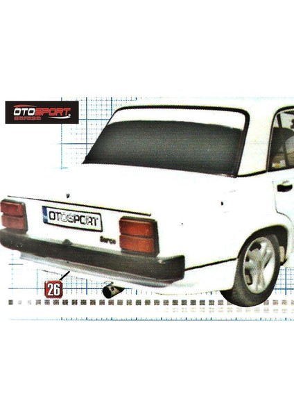 Fiat 124 - Serçe Arka Tampon Eki Fiberglass Boyasız