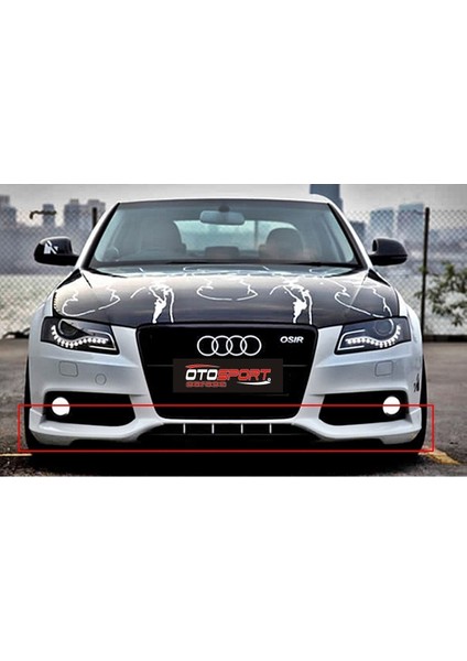 Audi A4 B8 Ön Tampon Eki Fiberglass Boyasız modelleri