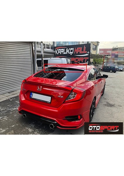 Honda Civic Fc5 Cam Üstü Spoyler Fiberglass Boyasız