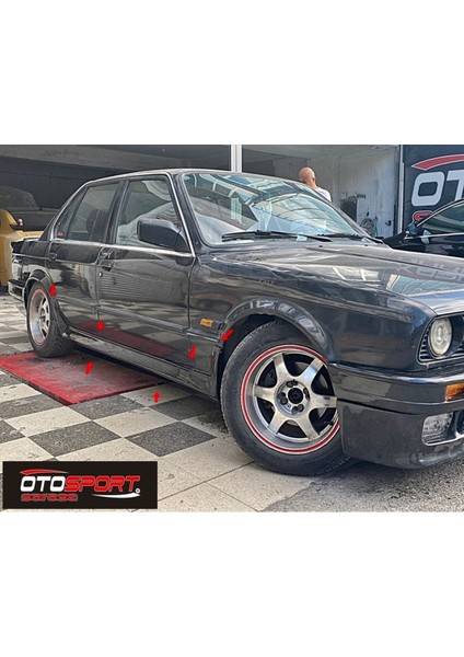 Bmw E30 Kulaklı Marşpiyel Sağ Sol Takım Fiberglass Boyasız