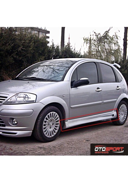 Citroen C3 Delikli Marşpiyel Fiberglass Boyasız