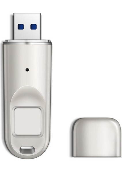 Parmak Izi Şifreleme USB 3.0 Flash Sürücü 64GB Donanım Şifreleme Metal Şifre Anahtarı Güvenli Kalem Sürücü (Yurt Dışından)