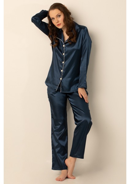 Uzun Kollu Saten Pijama Takımı fiyatları