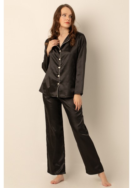 Uzun Kollu Saten Pijama Takımı fiyatları
