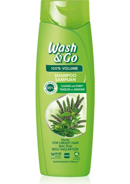 Wash&go Bitki Özlü Şampuan 360 ml