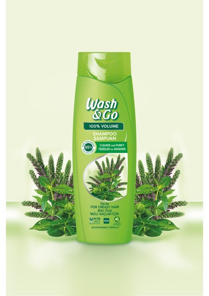 Wash&go Bitki Özlü Şampuan 360 ml